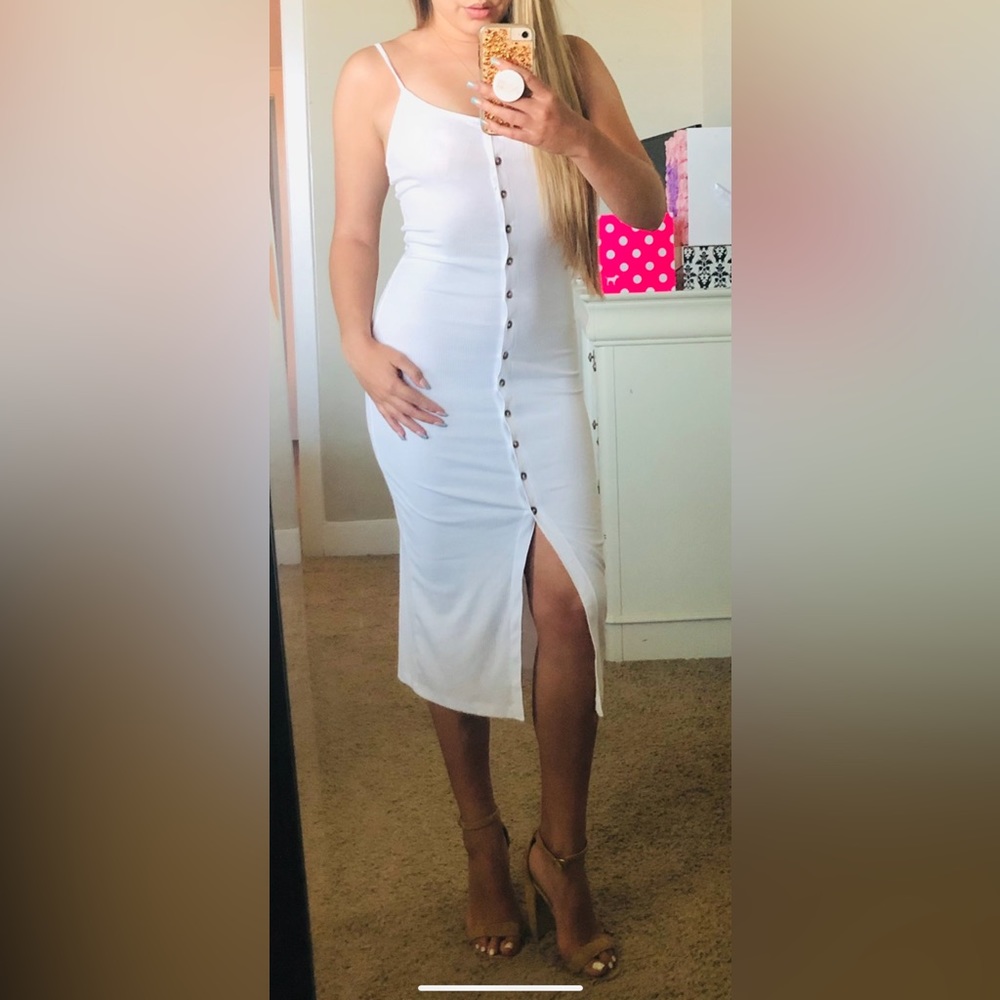 White Body Fitting Dress